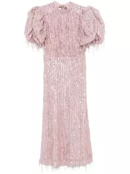 Макси-платье с пайетками ROTATE BIRGER CHRISTENSEN, розовый