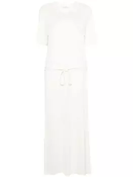 Макси-платье с поясом LEMAIRE, нейтральный цвет