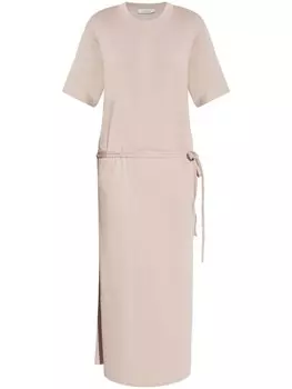 Макси-платье с поясом в рубчик LEMAIRE, розовый