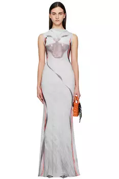 Макси-платье с сеткой Ottolinger, цвет cat print