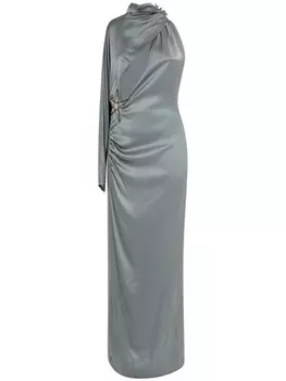 Макси-платье с вырезами Amen, серый
