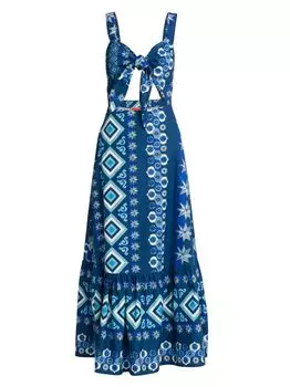 Макси-платье с вырезом и закрученным спереди La DoubleJ