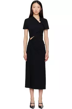 Макси-платье с вырезом Rabanne, черный