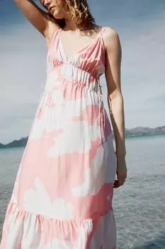 Макси-Платье с завязками H&M, мультиколор
