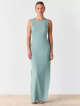 Макси-платье с завязками на спине Whistles, цвет Sage Green