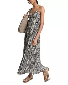 Макси-платье со складками Slip Dress Michael Kors, мультиколор
