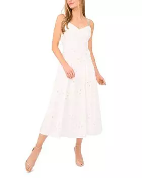 Макси-платье трапеция CeCe, белый