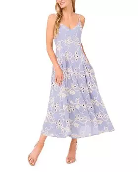 Макси-платье трапеция CeCe, синий