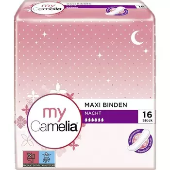 Макси прокладки ночь Camelia, 16 шт.