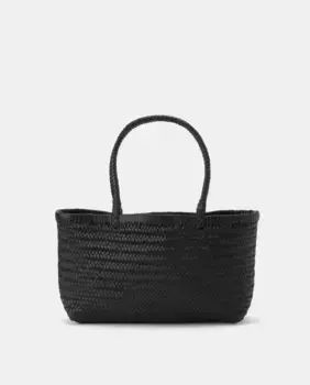 Макси-сумка плетеная из кожи Stella Rittwagen, черный