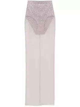Макси-юбка из кристаллической сетки Alex Perry, фиолетовый