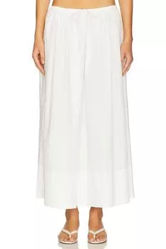 Макси-юбка из поплина Noelle Pistola, le blanc