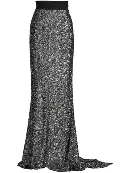 Макси-юбка Maticevski Rhyme, серебряный