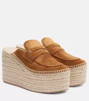 Максилла замшевые клинья на платформе с эспадрильями Gianvito Rossi, Texas+Naturale