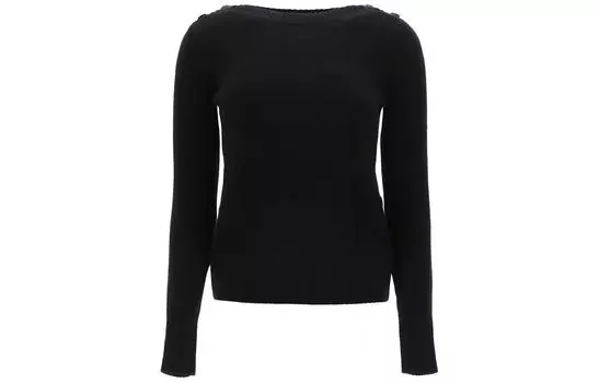 MaxMara Кашемировый свитер женский черный