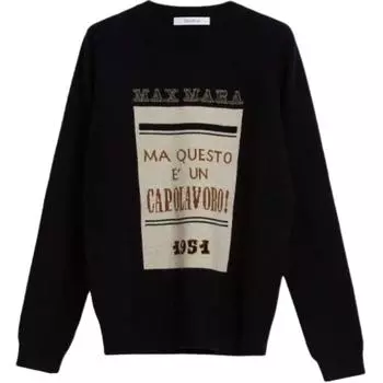 MaxMara Приталенный женский свитер черного цвета