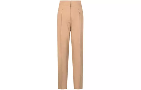 MaxMara Studio Повседневные брюки женские коричневые