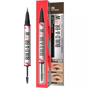 Maybelline build-a-brow 2 простых шага: карандаш и гель для бровей Maybelline New York, цвет deep brown
