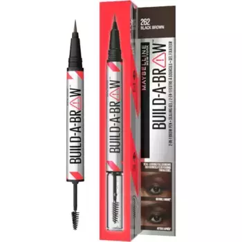 Maybelline build-a-brow 2 простых шага: карандаш и гель для бровей Maybelline New York, цвет black brown