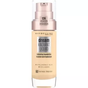 Maybelline Dream Radiant Liquid Hydrating Foundation с гиалуроновой кислотой и коллагеном 23 True Beige Maybelline New York