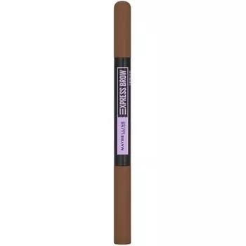 Maybelline Express Brow Duo Натуральный карандаш для бровей 2-в-1 с пудрой-филлером среднего коричневого цвета, 1 шт., Maybelline New York