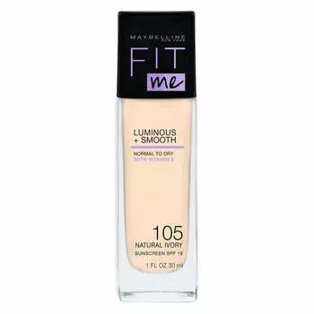 Maybelline Fit Me Luminous + Smooth Foundation 105 Натуральная слоновая кость 30 мл