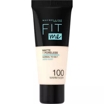 Maybelline Fit Me Matte & Poreless Foundation 100 Теплая слоновая кость 30 мл