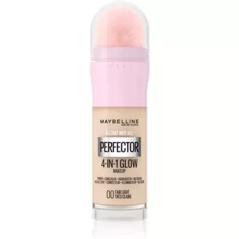 Maybelline, Instant Age Rewind Perfector 4-in-1 Glow, осветляющая основа для естественного вида, оттенок 00 Fair, 20 мл