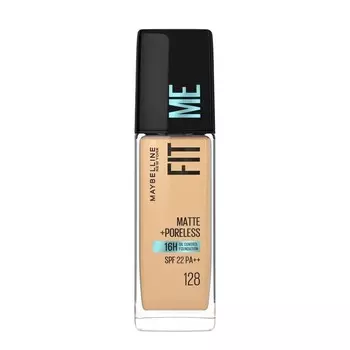 Maybelline Матовая тональная основа Fit Me And Poreless 128 Warm Nude, Warm Nude