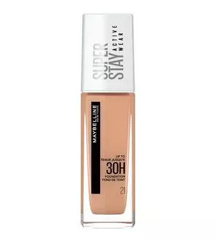 Maybelline Стойкая тональная основа для лица Super Stay Active Wear 30H Foundation 21 Nude Beige 30 мл