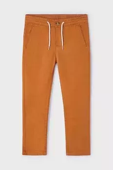 Mayoral Брюки из смесового льна детские, оранжевый