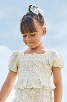 Mayoral Детская блузка, бежевый