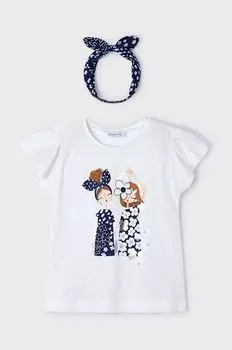 Mayoral Детская хлопковая футболка, синий