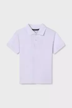 Mayoral Детская хлопковая рубашка-поло, белый