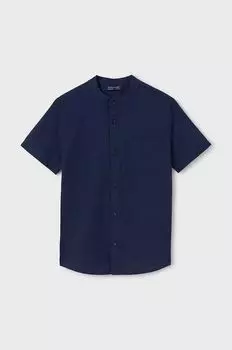 Mayoral Детская хлопковая рубашка, военно-морской