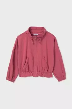 Mayoral Детская хлопковая толстовка, розовый