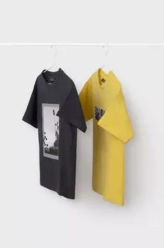 Mayoral Детские хлопковые футболки, 2 пары, черный
