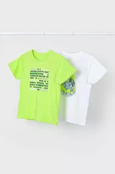 Mayoral Детские хлопковые футболки, 2 пары, зеленый