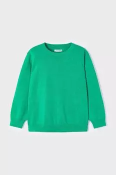 Mayoral Детский хлопковый свитер, зеленый