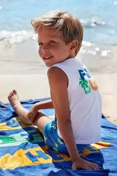 Mayoral Детский хлопковый топ, белый