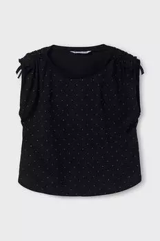 Mayoral Детский хлопковый топ, черный