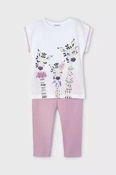 Mayoral Детский комплект из хлопка, фиолетовый