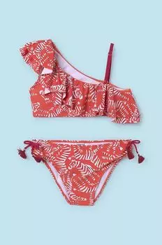 Mayoral Детский купальник-двойка, оранжевый