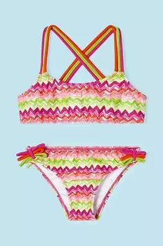 Mayoral Детский купальник-двойка, зеленый