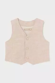 Mayoral Детский жилет из смесового льна, серый