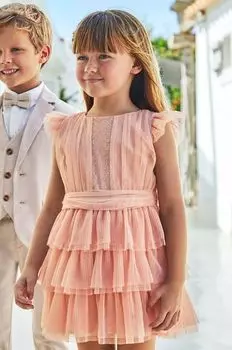 Mayoral Детское платье, бежевый