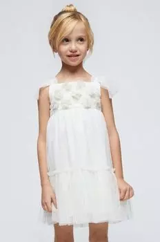 Mayoral Детское платье, бежевый