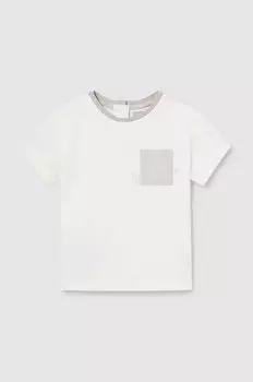 Mayoral Хлопковая детская футболка, бежевый