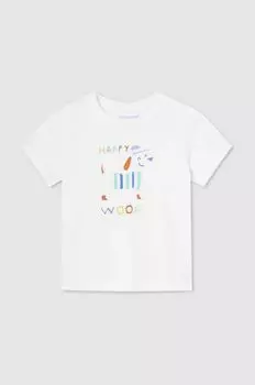 Mayoral Хлопковая детская футболка, бежевый