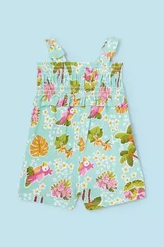 Mayoral Хлопковый детский комбинезон, бирюзовый